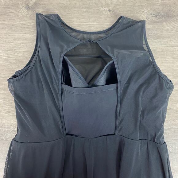 Torrid Black Mesh Top One Piece Swim Dress Sz.2DD/F - Picture 11 of 16